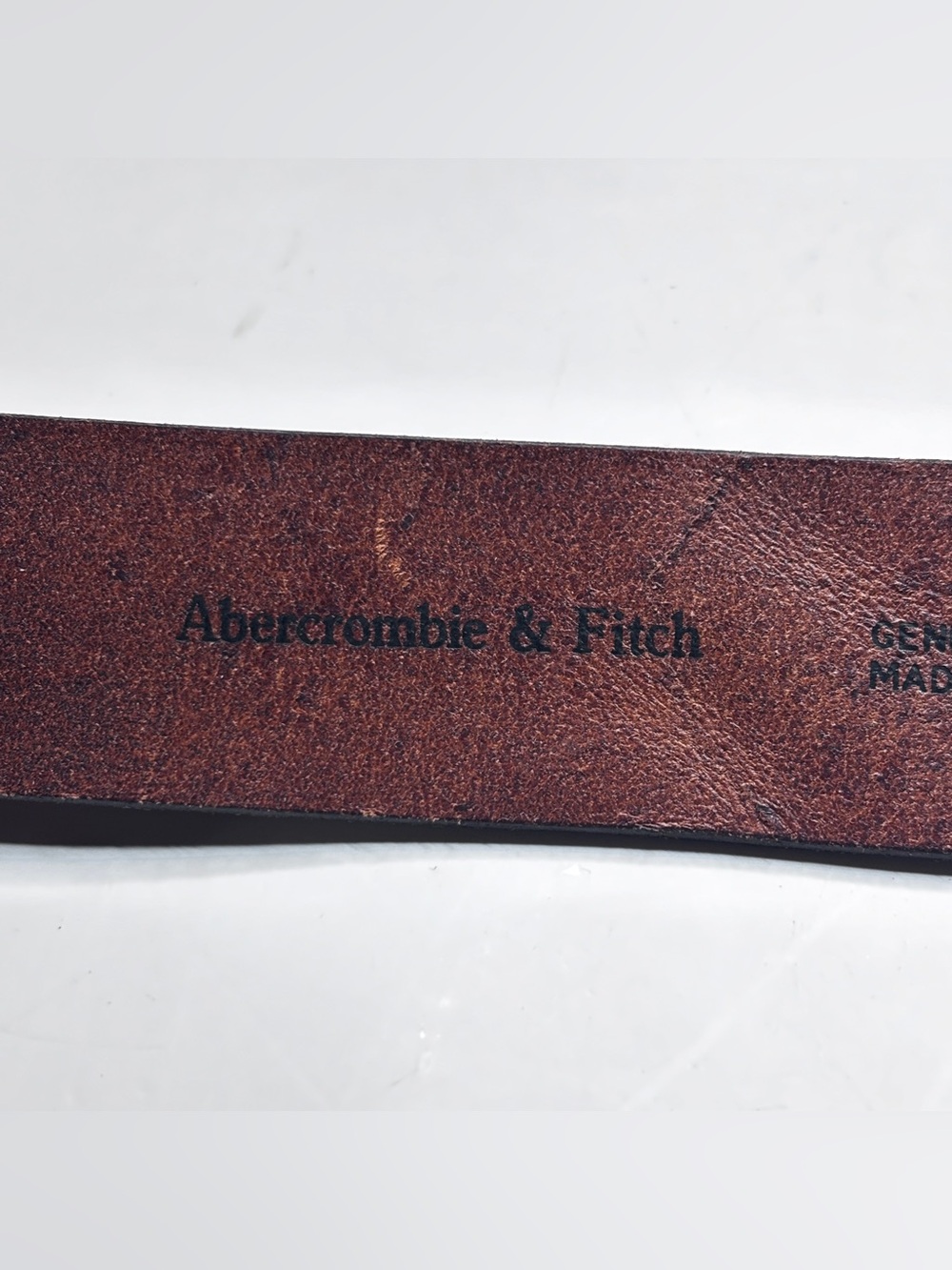 Vintage Abercrombie & Fitch Brown Leather Belt  Rustic Western Floral England - Picture 7 of 11